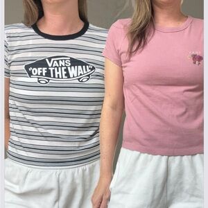 2 Vans Graphic Tee Shirts. Medium